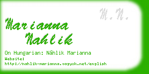marianna nahlik business card